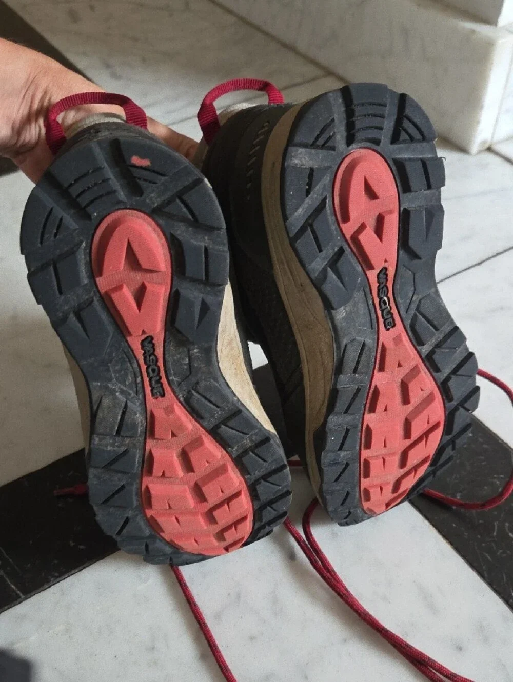 Vasque Kids Brown Hiking Boots with Red Laces